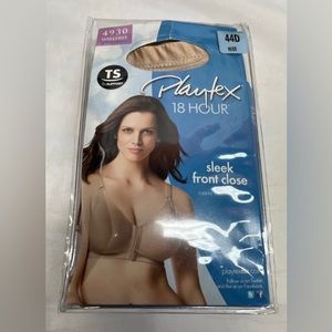 NWT Playtex 18 hour bra 44D nude
front closure